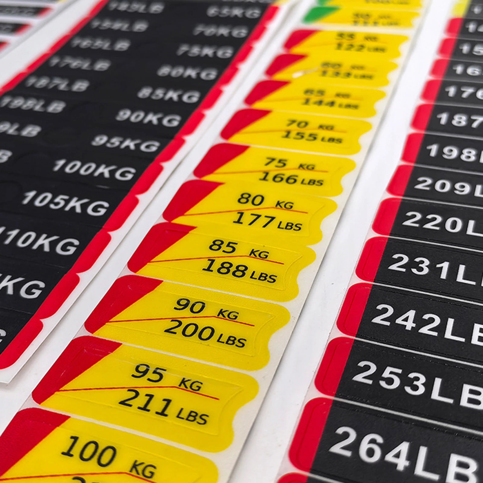 Weight Stack Labels Weight Identification Classification for Gym Equipment Sporting Goods Strength Training Machine Attachments
