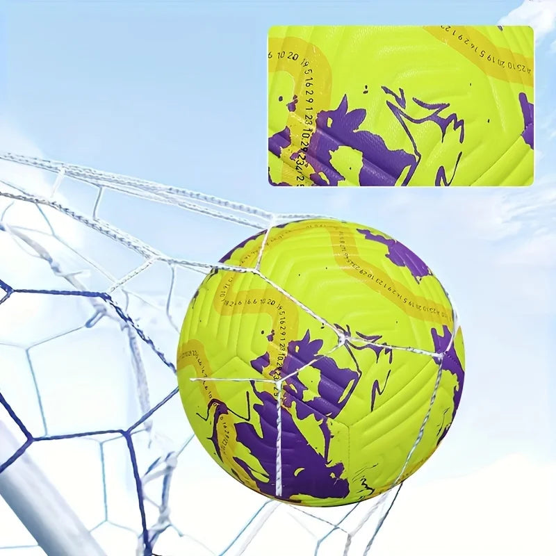 Soccer Ball Official Size 5 Three Layer Wear Rsistant Durable Soft PU Leather Seamless Football Team Match Group Train Game Play