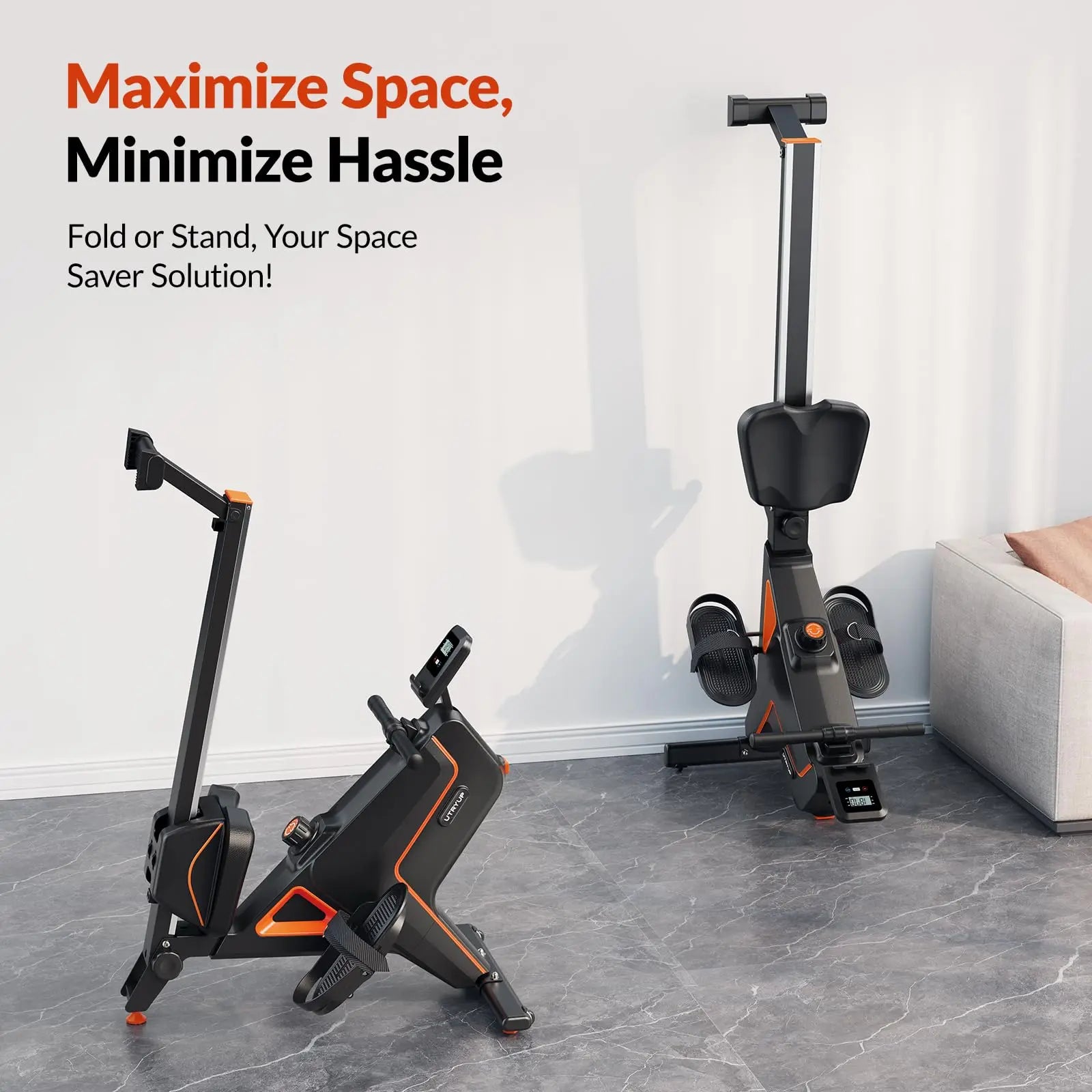 UTRYUP Magnetic Rowing Machines R05 Water Rower R10 16 Levels Quiet Resistance Foldable Compact Rowing Machine Home Gym Fitness