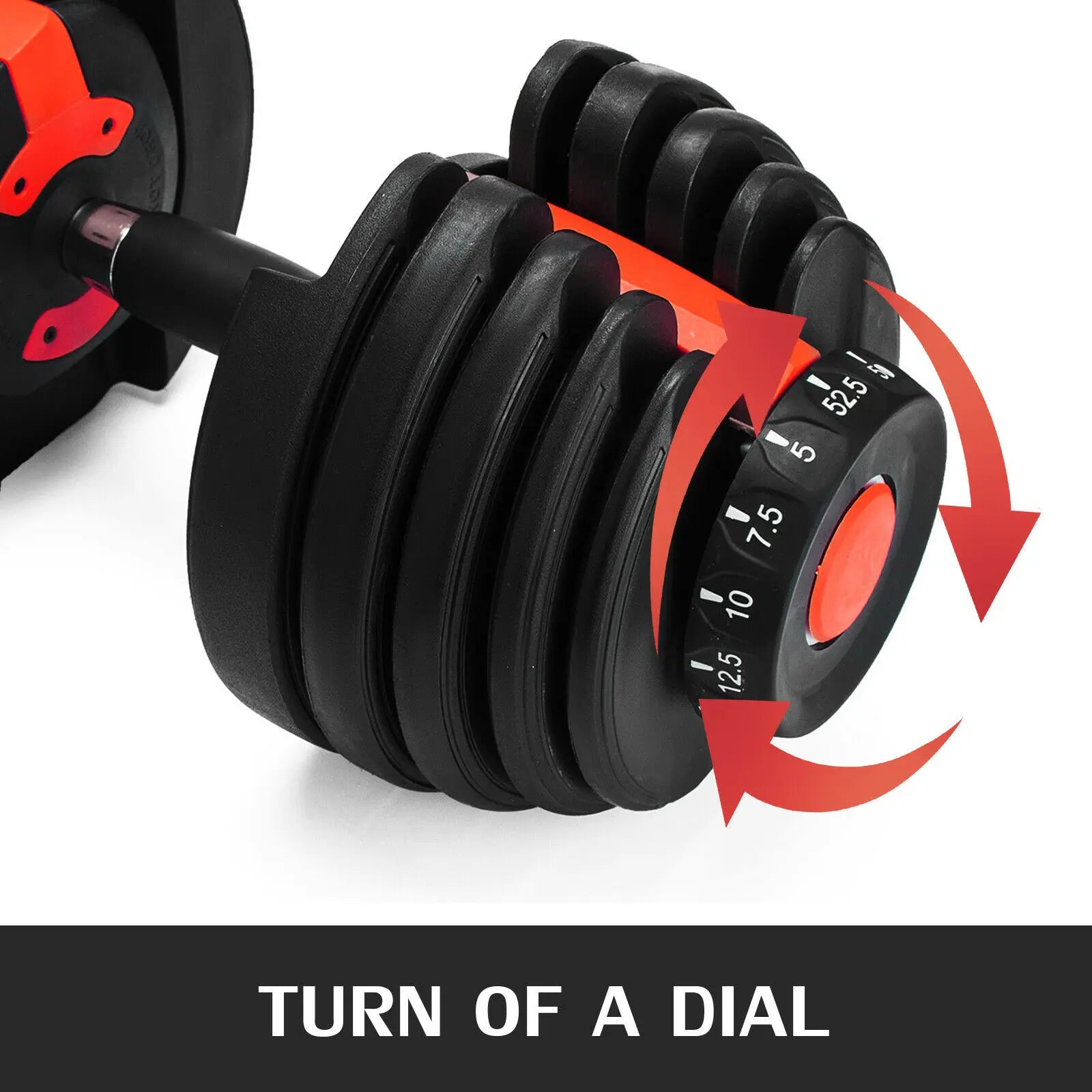 VEVOR 24Kg Dumbbells Adjustable 2.5-24KG Fitness Workouts Dumbbells Set Sports Fitness Equipment For Exercise Health