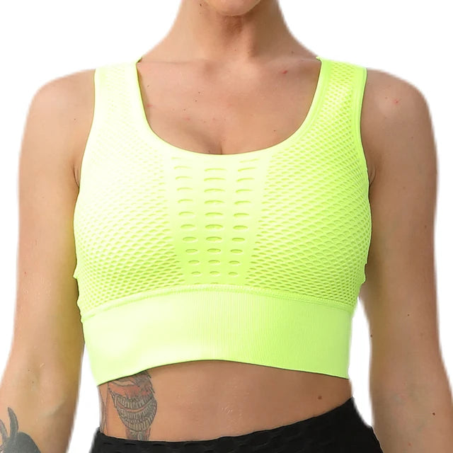 Yoga Sports Bra Women Yoga Crop Top Shockproof Push Up Underwear Fitness Bras Athletic Vest Gym Shirt Sport Sportswear Sling Bra
