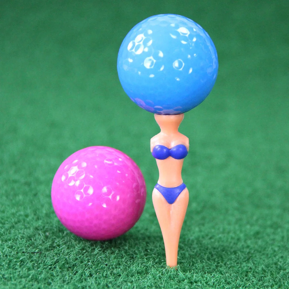 5pc Funny Golf Tees Lady Bikini Girl Golf Tees,78 mm Plastic Pin-up Golf Tees,Home Golf Tees for Golf Training, Golf Accessories