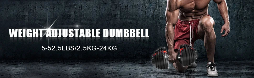 VEVOR 24Kg Dumbbells Adjustable 2.5-24KG Fitness Workouts Dumbbells Set Sports Fitness Equipment For Exercise Health