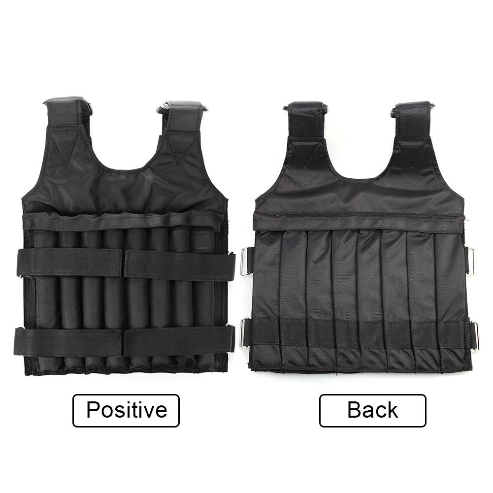 Loading Weight Vest Boxing Weight Training Workout Fitness Gym Equipment Adjustable Coat Jacket Sand without Counterweight