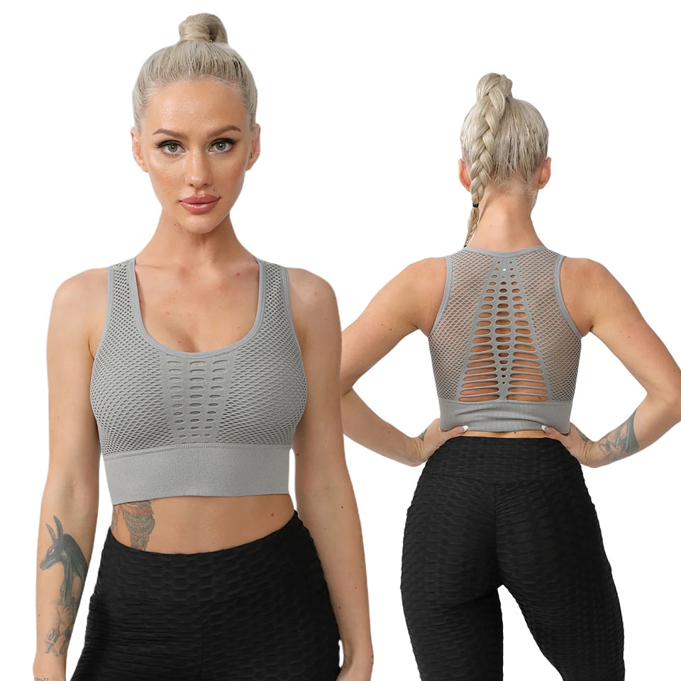 Sports Bras For Women Yoga Bra For fitness Workout Running Shirts Seamless Comfortable Yoga Bras Tank Top With Removable Pads