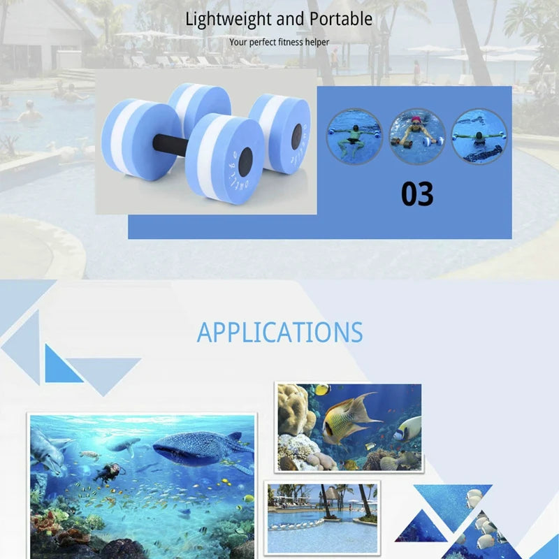 EVA Floating Dumbbells for Men and Women, Pool Exercise, Summer Water Swimming, Support Dumb, Yoga, Outdoor Sports Goods, 1Pc