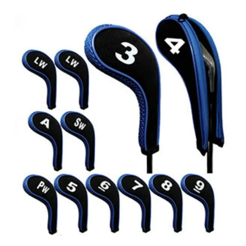 Golf Irons Head Cover Irons Headcover 12pcs/set Zipper Golf Clubs Protecter