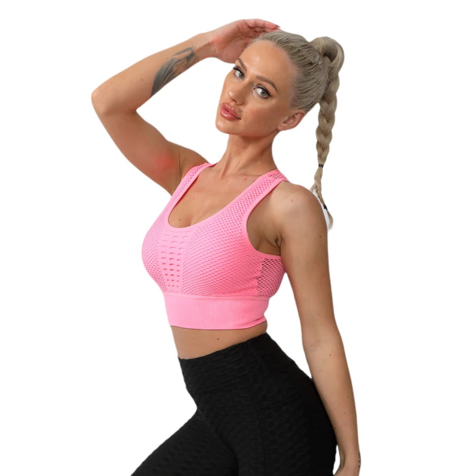 Sports Bras For Women Yoga Bra For fitness Workout Running Shirts Seamless Comfortable Yoga Bras Tank Top With Removable Pads