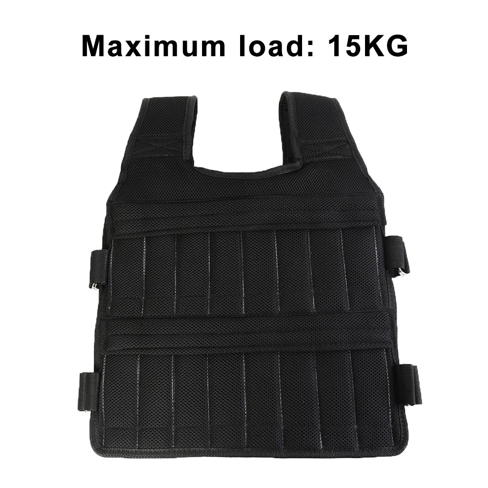 Loading Weight Vest Boxing Weight Training Workout Fitness Gym Equipment Adjustable Coat Jacket Sand without Counterweight