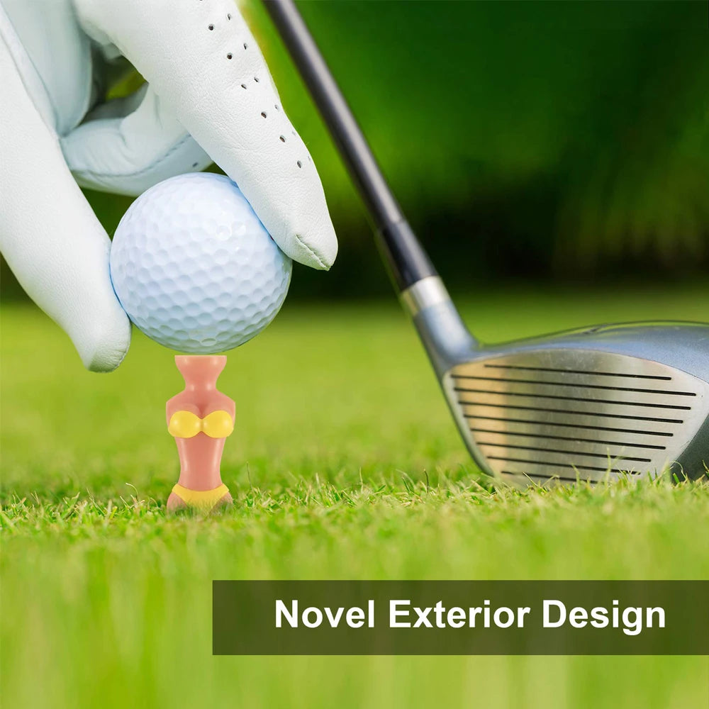 5pc Funny Golf Tees Lady Bikini Girl Golf Tees,78 mm Plastic Pin-up Golf Tees,Home Golf Tees for Golf Training, Golf Accessories