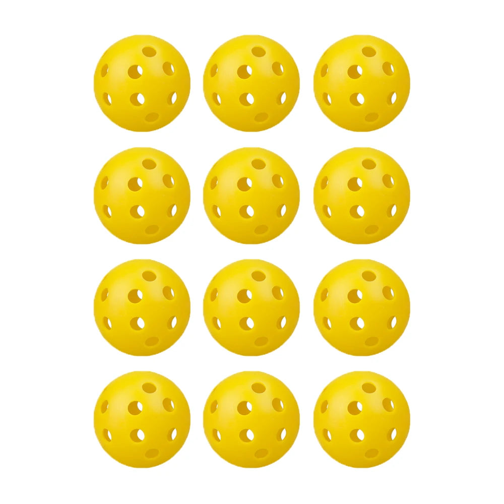 12Pcs 42MM Plastic Airflow Indoor Practice Golf Balls