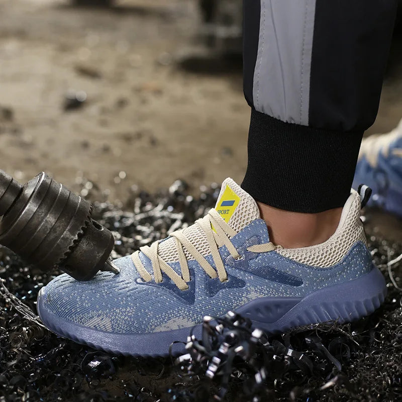 Safety Shoes Men Work Safety Boots Steel Toe Shoes Work Sneakers Puncture-proof Work Shoes Male Industrial Shoes Indestructible