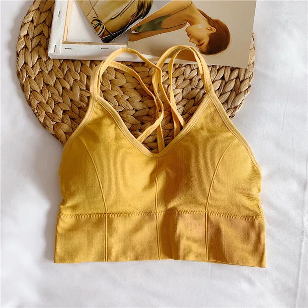 Breathable Sports Bra Anti-sweat Fitness Top Seamless Bra Shockproof Crop Top Women Push up Sport Bra Gym Workout Top