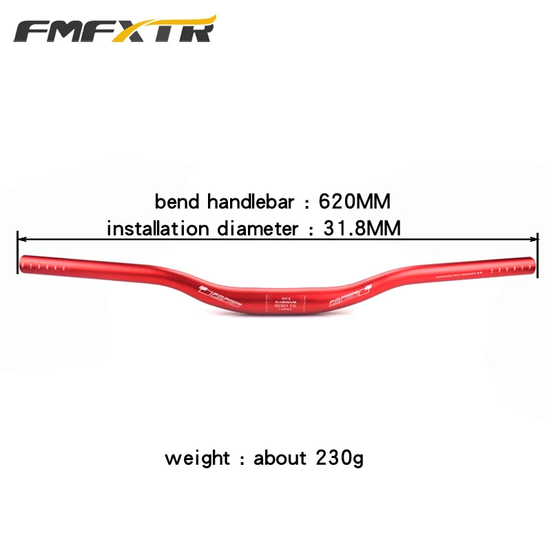 Bicycle Handlebar XM MTB Mountain Bicycle Swallow Shape Handlebar Flat Bar Riser Handlebar 6 Degree 31.8mm*620mm Bicycle Parts