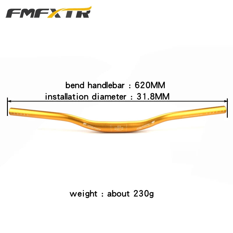 Bicycle Handlebar XM MTB Mountain Bicycle Swallow Shape Handlebar Flat Bar Riser Handlebar 6 Degree 31.8mm*620mm Bicycle Parts