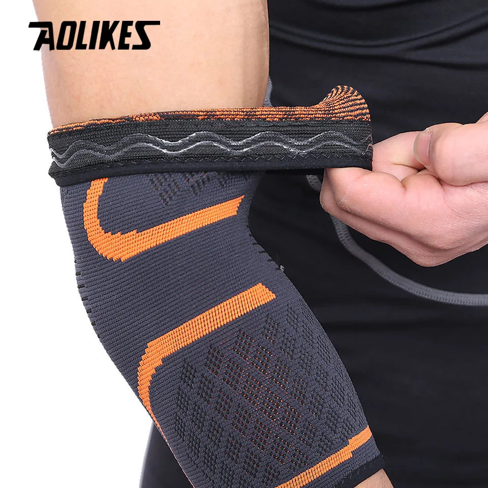 AOLIKES 1PCS Breathable Elbow Support Basketball Football Sports Safety Volleyball Elbow Pad Elastic Elbow Supporter