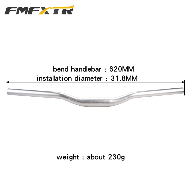 Bicycle Handlebar XM MTB Mountain Bicycle Swallow Shape Handlebar Flat Bar Riser Handlebar 6 Degree 31.8mm*620mm Bicycle Parts