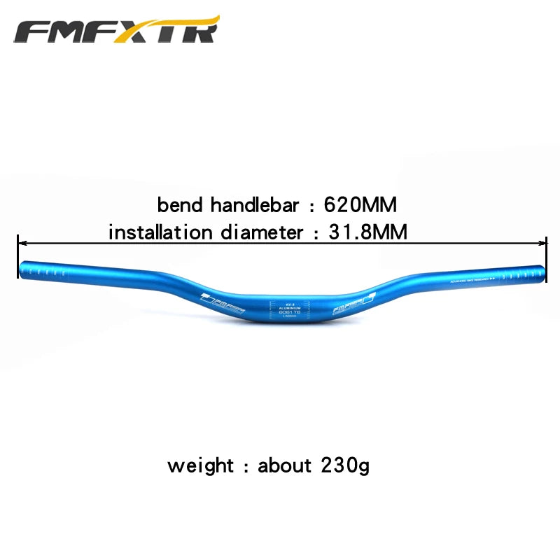 Bicycle Handlebar XM MTB Mountain Bicycle Swallow Shape Handlebar Flat Bar Riser Handlebar 6 Degree 31.8mm*620mm Bicycle Parts