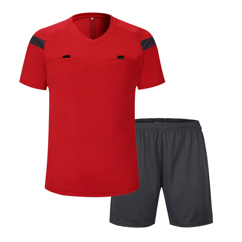 Soccer clothes referee uniform sets 0118 polyester Football referee Jersey adults men's Soccer Training set
