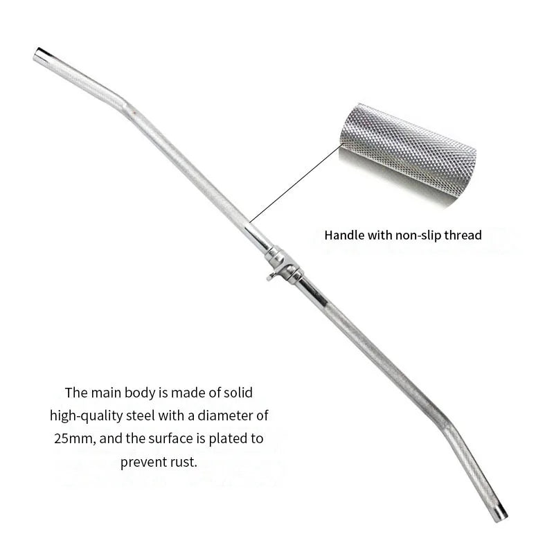 Gym Home Equipment Accessories Lat Pull Down Bar, Chrome-plated Surface Anti-rust High Load-bearing Fitness Tricep Rope Training