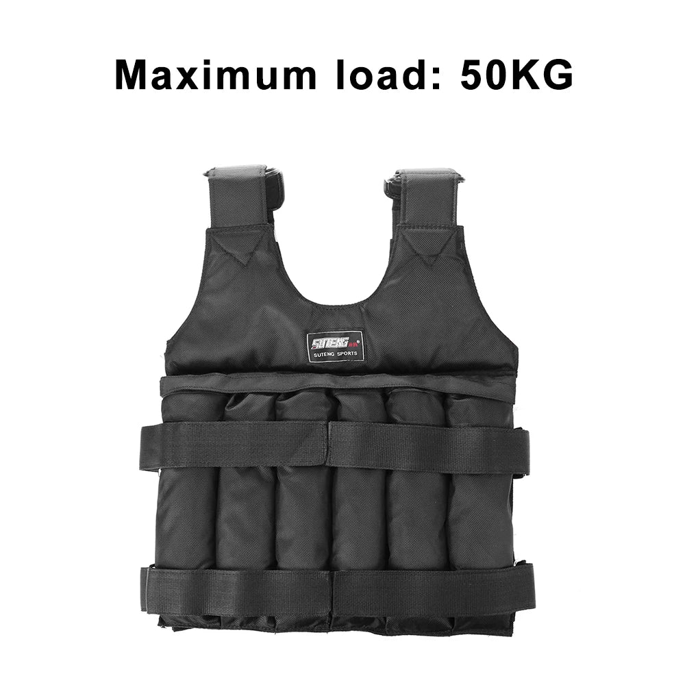 Loading Weight Vest Boxing Weight Training Workout Fitness Gym Equipment Adjustable Coat Jacket Sand without Counterweight