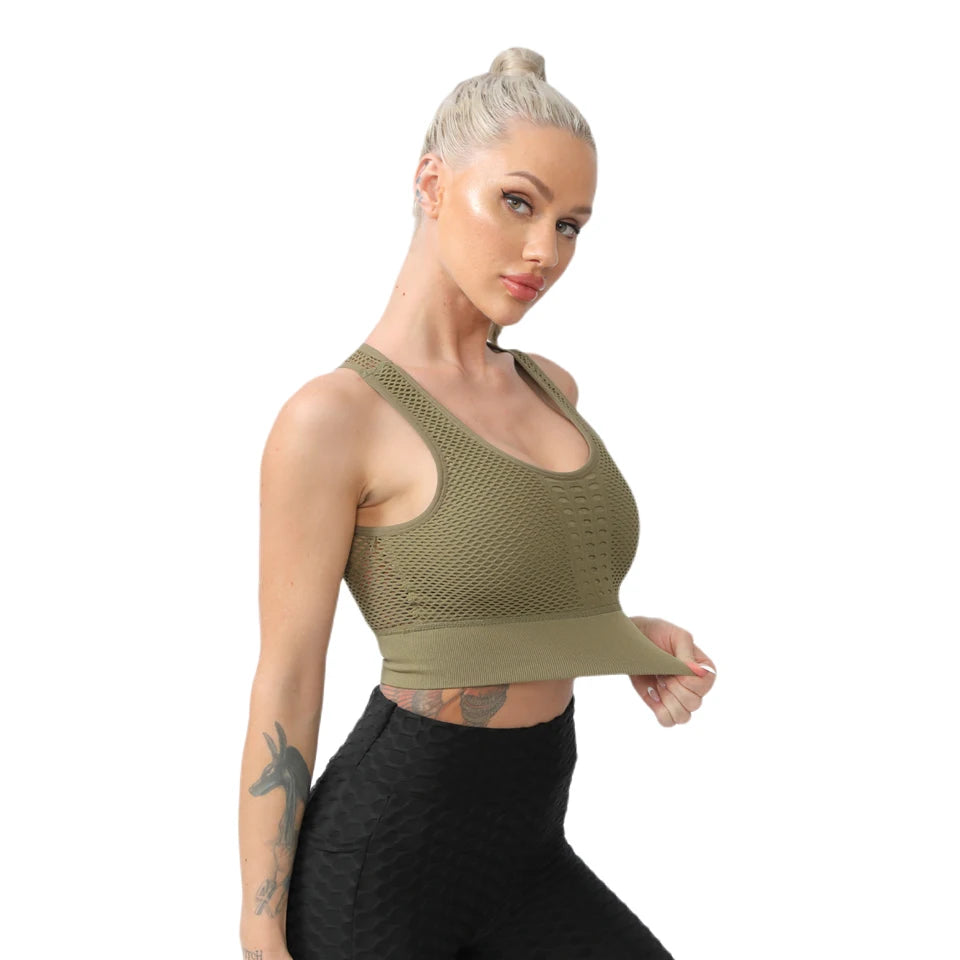 Sports Bras For Women Yoga Bra For fitness Workout Running Shirts Seamless Comfortable Yoga Bras Tank Top With Removable Pads