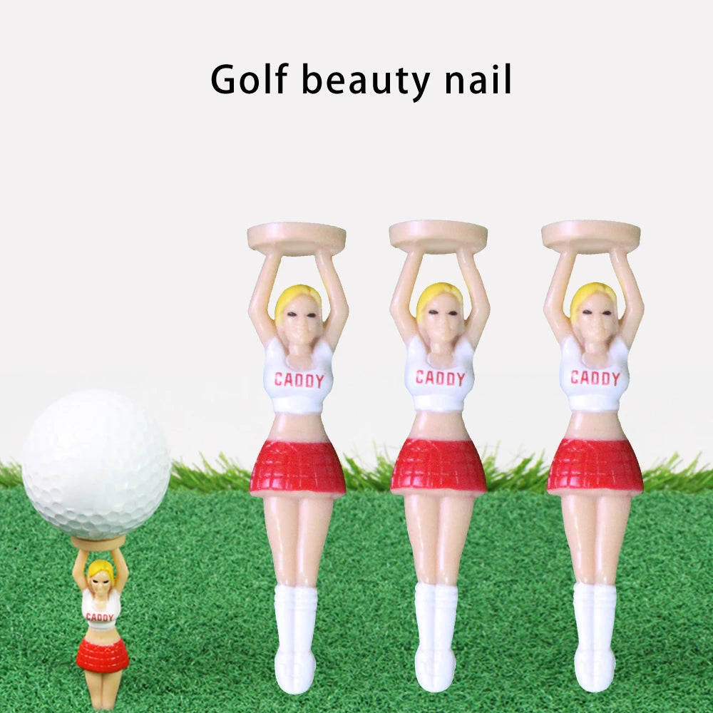5pc Funny Golf Tees Lady Bikini Girl Golf Tees,78 mm Plastic Pin-up Golf Tees,Home Golf Tees for Golf Training, Golf Accessories