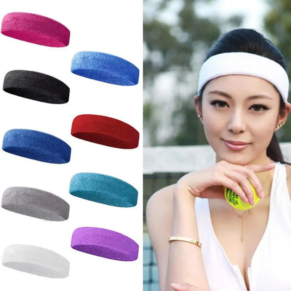 Unisex Sports Yoga Sweatband Summer Headband Fashion Gym Stretch Hair Band Sports Safety Sweat band