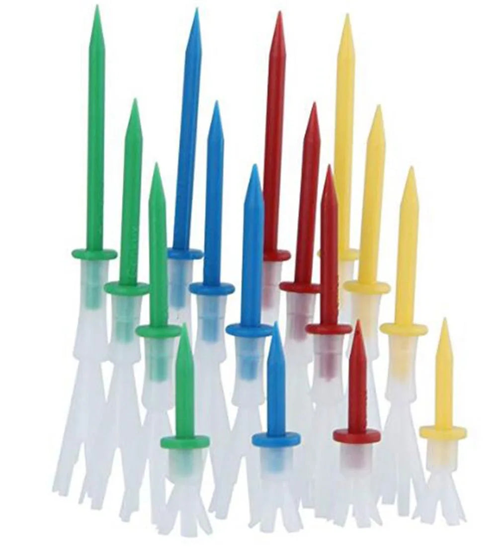 CRESTGOLF Multi Color Plastic Golf Tees 3-1/4 Inches Golf Tees 3.25'' Tee 4 Yards Golf Accessories 12pcs/Lot