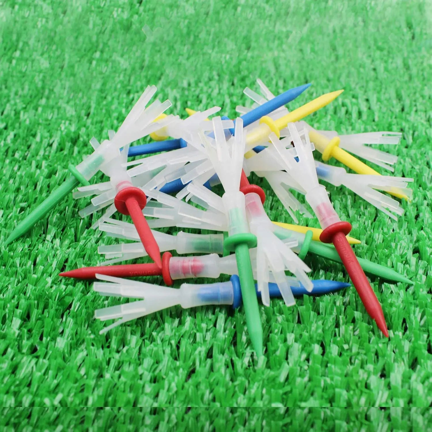 CRESTGOLF Multi Color Plastic Golf Tees 3-1/4 Inches Golf Tees 3.25'' Tee 4 Yards Golf Accessories 12pcs/Lot