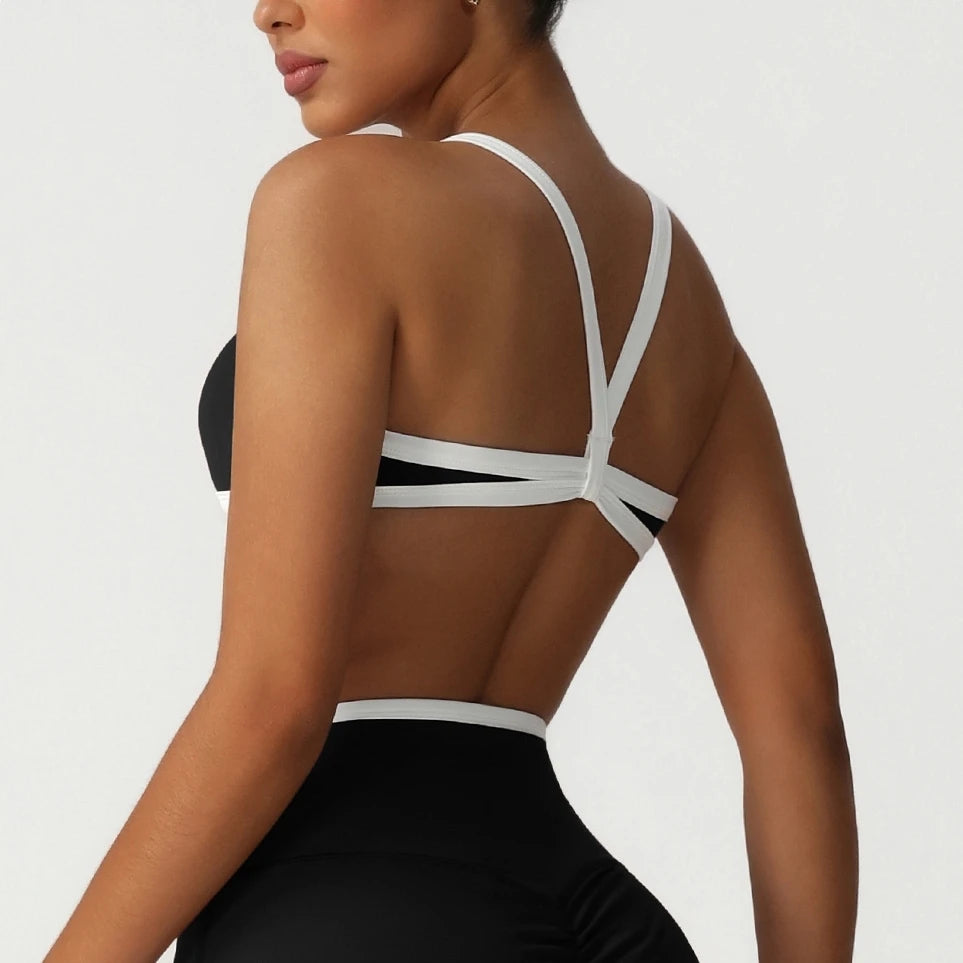 Sexy Women Sports Bra Women Push Up Yoga Bra Thin Shoulder Strap Gym Crop Top Brassiere Fitness Top Sport Bra Breathable Bras