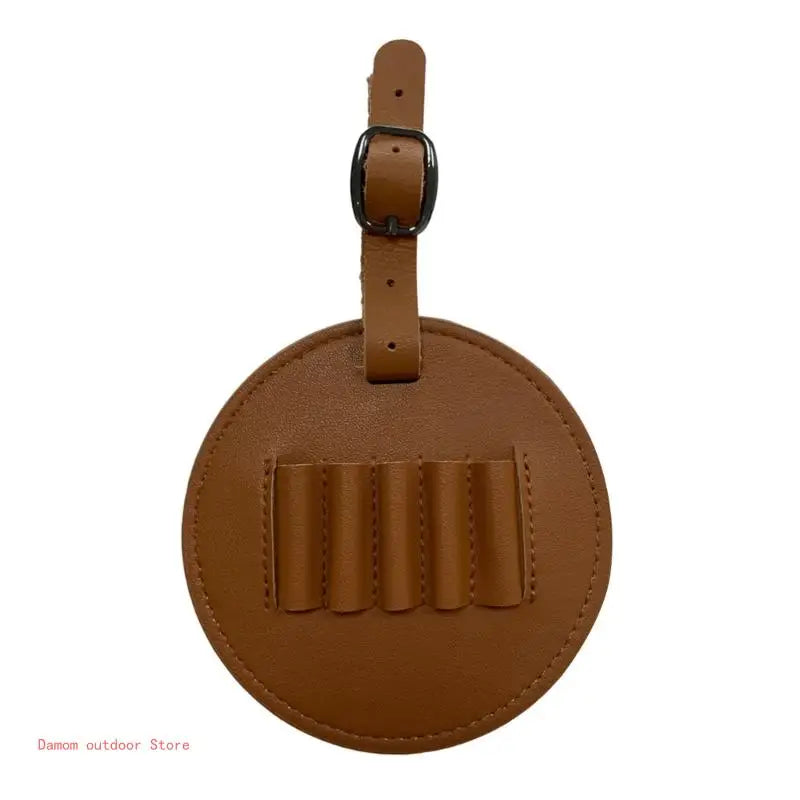 Waterproof Round Golf Tees Bag PU Leather Golf Tees Holder Carriers Golf Training Accessories Easy to Use