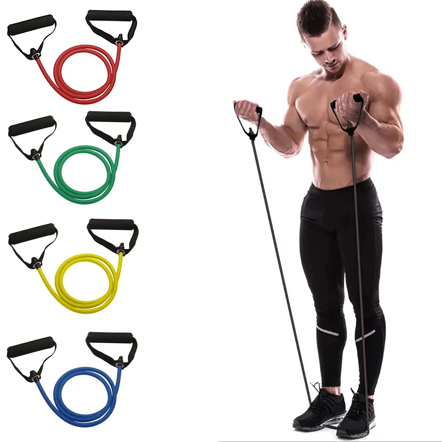 Resistance Bands with Handles – Strength Training Workout Bands