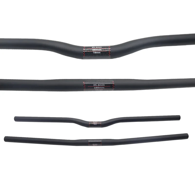 25.4 Full Carbon Handlebar Folding Bike Horizontal Handle Bar 400-700MM One-Shaped Ultralight Bicycle Straight Handlebar