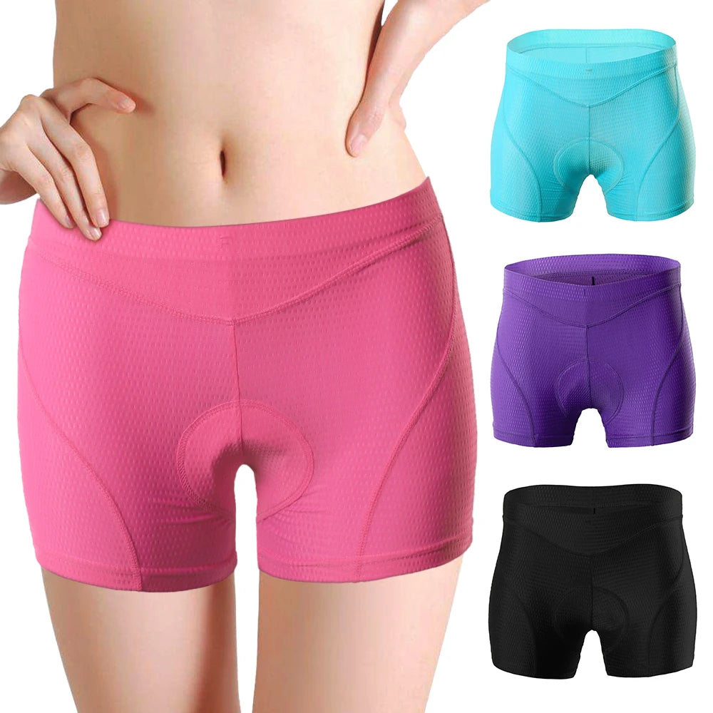 Women’s 3D Padded Bike Underwear – MTB Cycling Shorts