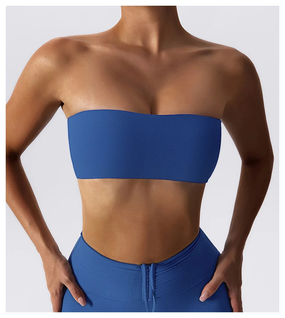 Sports Bras For Women Strapless Bra Padded Top Stretchy Fitness Yoga Tops Bra Sportwear Exercise Clothes Sports Underwear