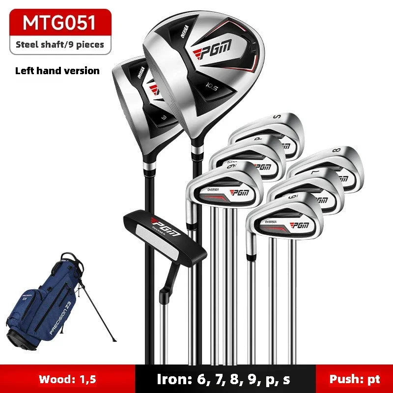 PGM Men's Golf Clubs Sets Right Left Handded Complete Beginner's Full Golf Set 9/12 Branch High Fault Tolerance Golf Supplies