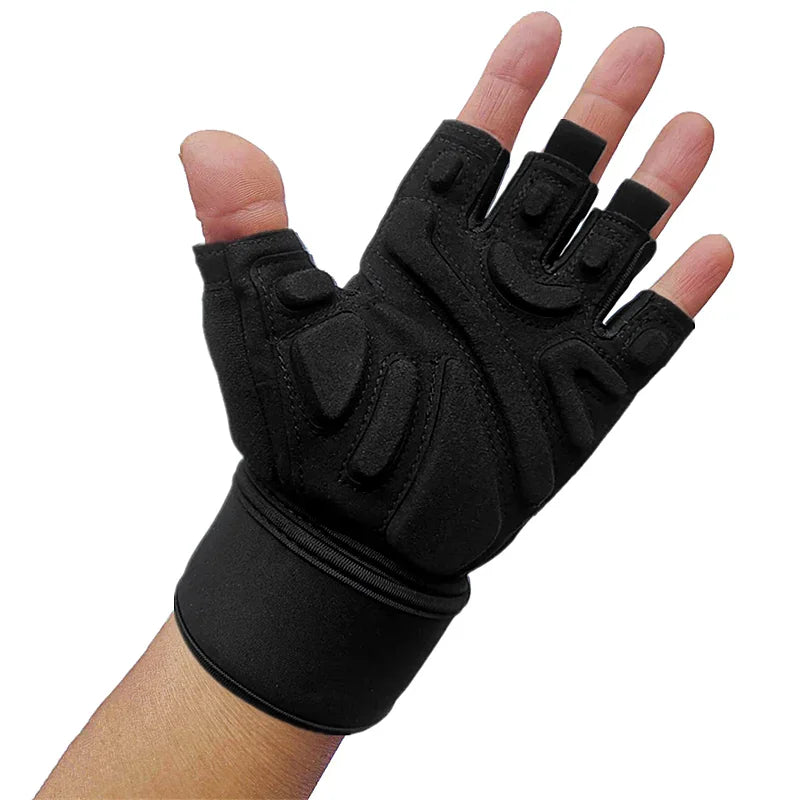 Half Finger Bodybuilding Gym Gloves Weightlifting Dumbbell Kettlebell Training Workout Fitness Gloves For Man Women