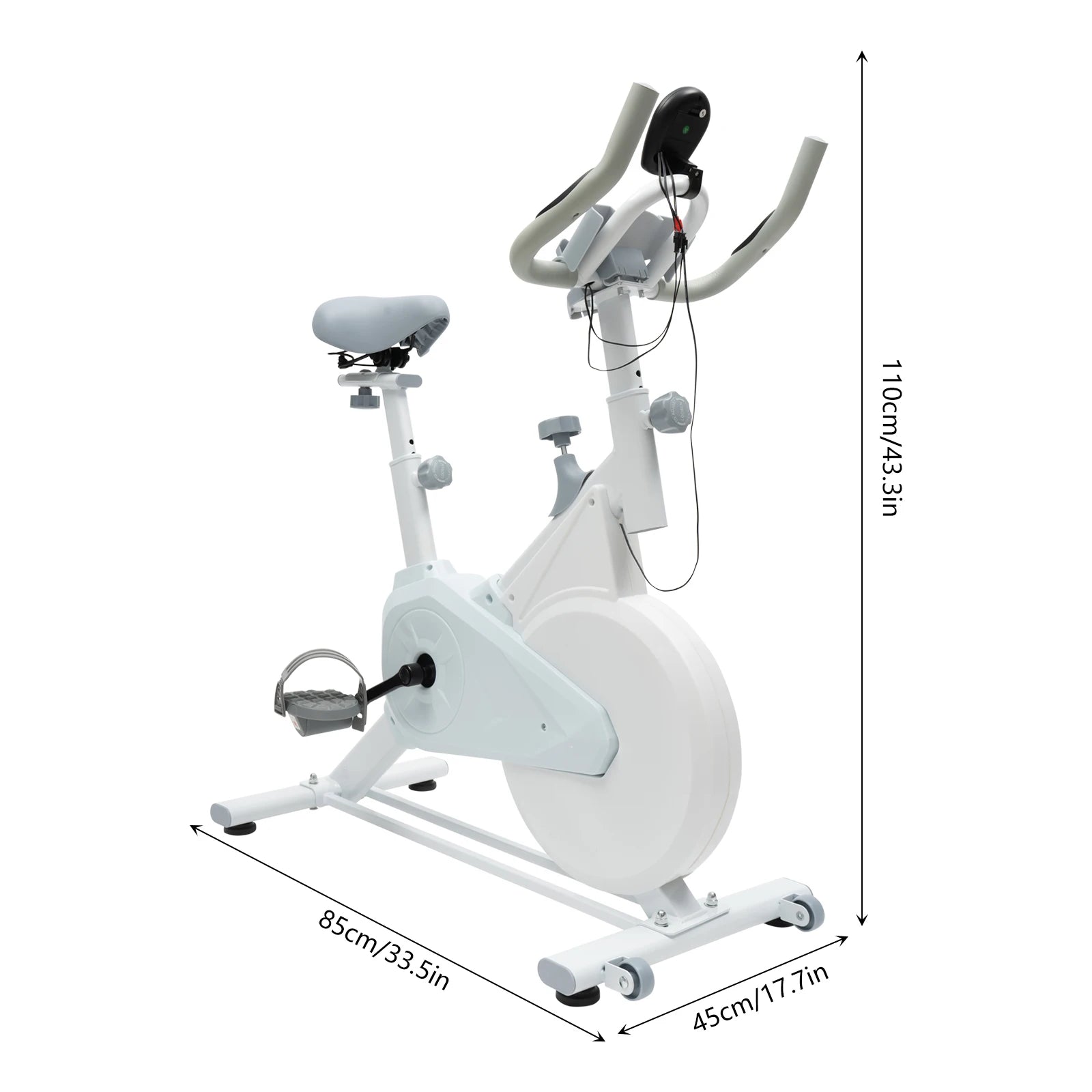 Exercise Bike, Indoor Cycling Bike Stationary, Cycle Bike with Comfortable Seat Cushion, Digital Display with Pulse