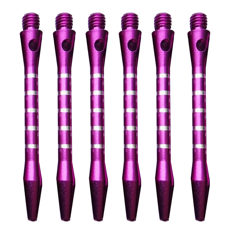 6pcs/Set Aluminum Medium Darts Shafts Harrows Stems Throwing Accessories Metal Rod 4.5mm Mixed Color Thread
