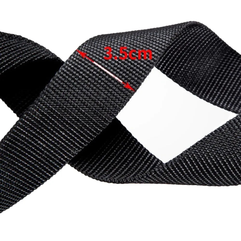 1 Pair of Multifunction Fitness Resistance Bands Handles Anti-slip Wear Resistant Nylon Webbing Grip Puller Handle TPR Strong