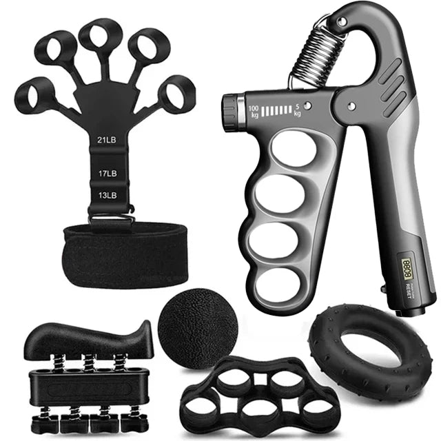 Electronic Counting Hand Grips Strengthener Arm Spring Finger Massager Expander Hand Exercise Gym Fitness Training Wrist Gripper