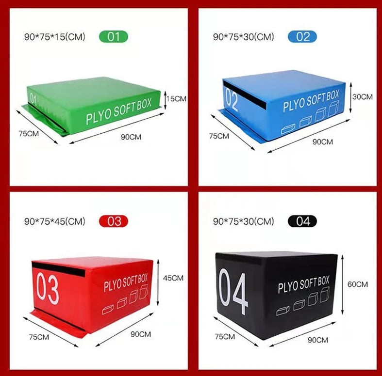 Custom Wholesale Gym Equipment Professional Plyo Soft Boxes Custom Fitness Adjustable Height Step Trainer Plyometric Jump Box