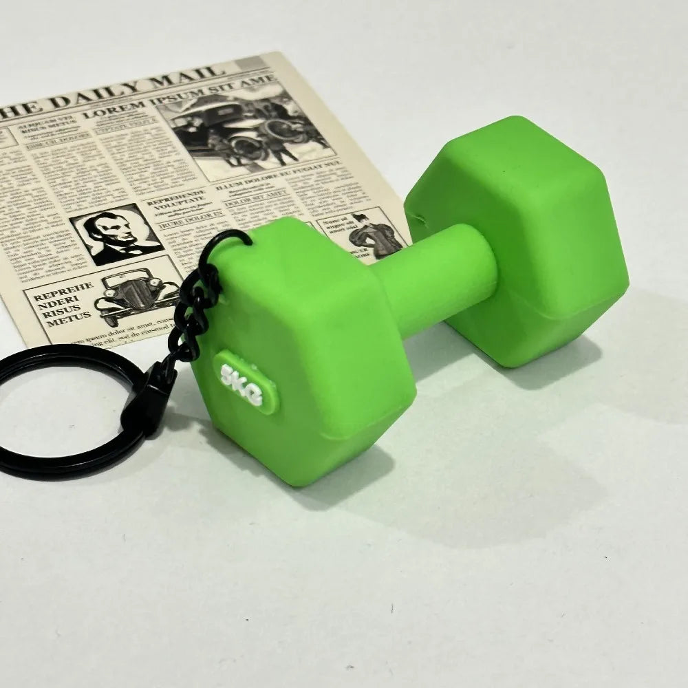Simulation Dumbbells Keyring Kettlebells Water Cups Cool Creative Bag Charm Fitness Series Pendant Car Key Ornament