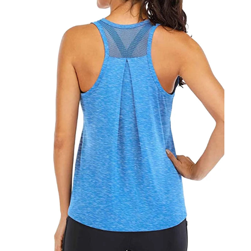 Yoga Vest Women Running Shirts Sleeveless Gym Tank Tops Women's Sportswear Quick Dry Breathable Workout Tank Top Fitness Clothes