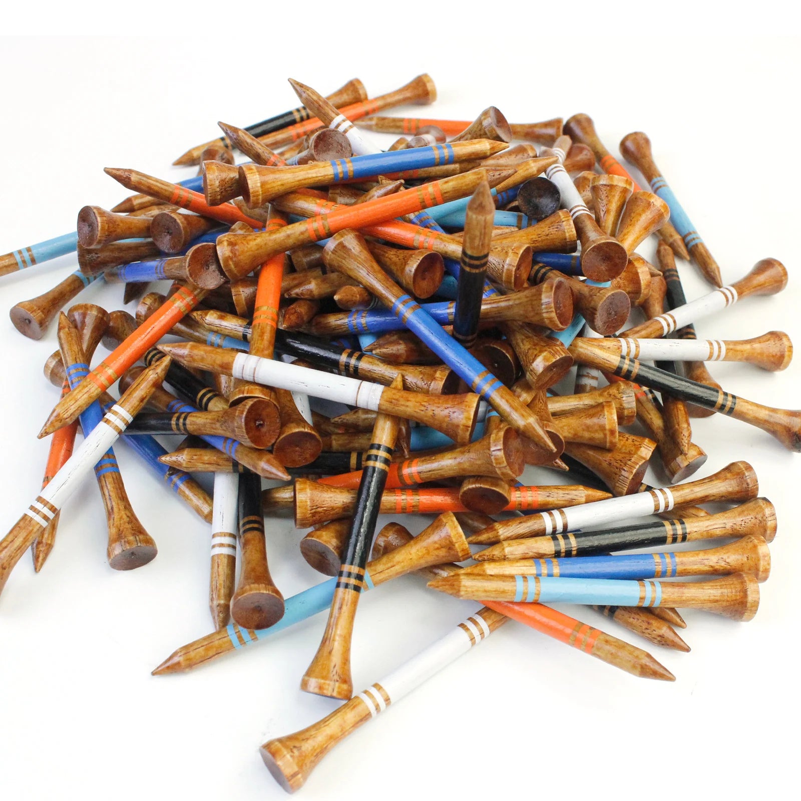 2-3/4 inch Wood Golf Tees Highly Bright Brown Colors Durable 70MM Long Golf Tees Supplies Accessories Pack of 100