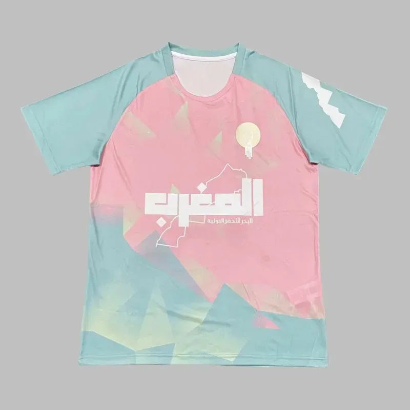 Morocco Soccer Training Jersey Men Women Clothing Special Player Version Breathable Quick Dry Elastic Sports Casual Moto T Shirt