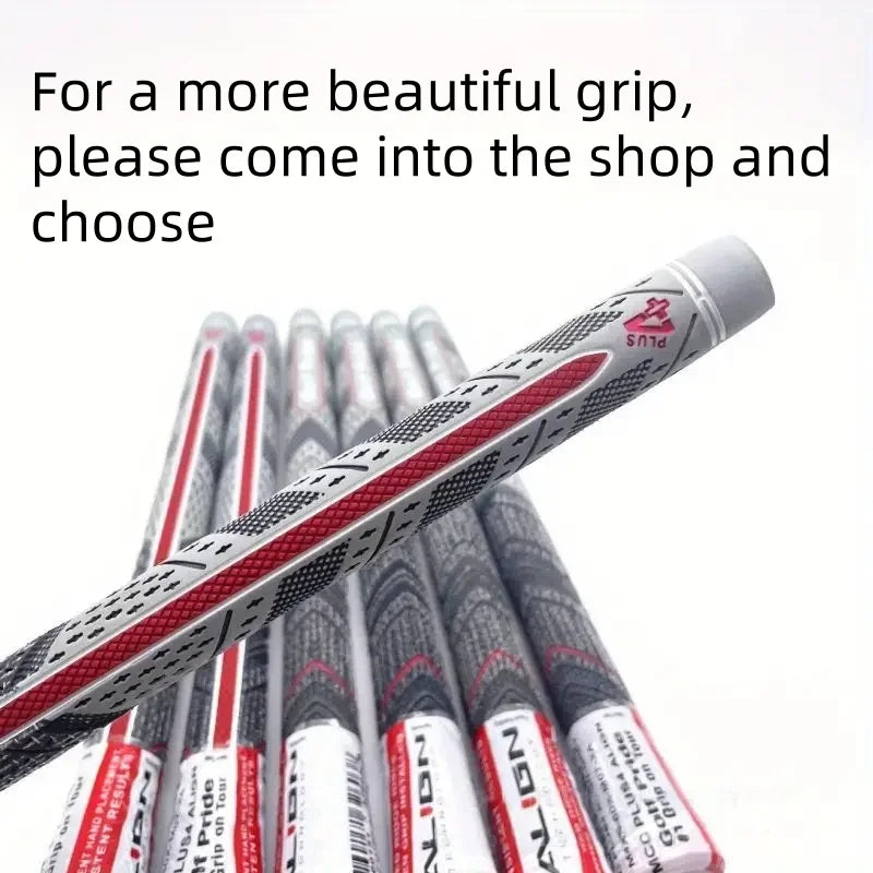 13pcs Golf Club Grips Set - Medium & Standard, Durable Rubber in Black, White, Blue, and Red with Textured Pattern for Enhanced
