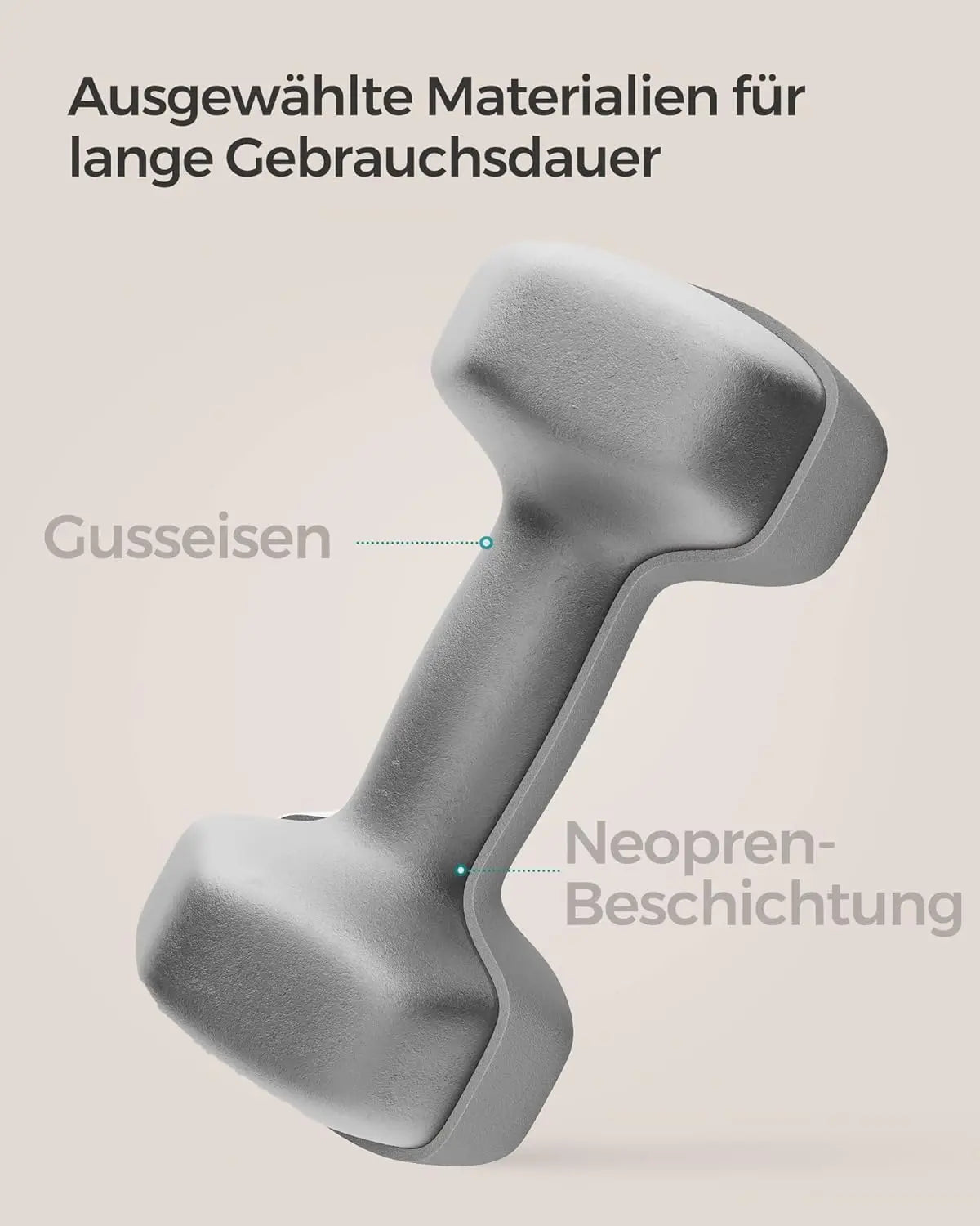 SONGMICS dumbbells set 2x5 kg dumbbell set short dumbbells hexagon neoprene coating