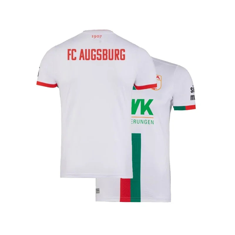 Soccer Match Training Jersey Men Women Clothes Augsburg Home Jersey Breathabe Quick-Drying Oversized Sports Casual Daily Tops